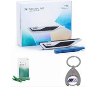 BMW Kit de parfum d'intérieur Natural Air Starter + recharge Forest Air + porte-clés jeton de courses Coffret cadeau pour fan