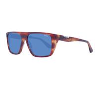 BMW - Lunettes de Soleil Carrées Marron Verres Bleus - Homme - Accessoires - Brun - Taille: ONE Size