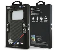 BMW M Carbon Tricolor Line Case with MagSafe for iPhone 17 Pro Max 6.9"" Black