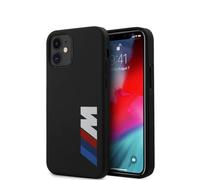 BMW M Collection Coque en Silicone Liquide imprimé Grand Logo pour iPhone 12 Mini (5,4 Pouces) - Noir