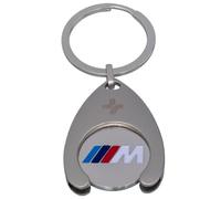 BMW M Performance Motorsport Porte-clés Jeton de chariot Keyring Chip Argenté Jeton de chariot