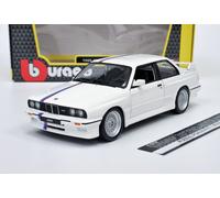 BMW M3 (E30) Blanc/décor Bburago 1:24
