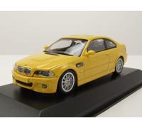 BMW M3 E46 Coupé 2001 Jaune Maquette de Voiture 1:43 Maxichamps
