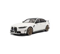Solido Modèle réduit BMW M3 Performance (G80) 2024 - 1:18 Blanc Alpin uni, jantes bronze