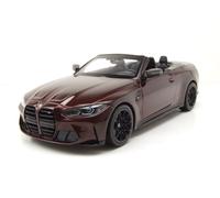 BMW M4 Cabrio 2021 Rouge Métallique Modèle Auto 1:18 Minichamps
