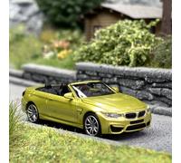 BMW M4 Cabriolet 2015, Jaune métal - MINICHAMPS 870 027234 - HO 1/87