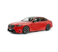 Solido Voiture miniature BMW M5 (G90) 2025 – Diecast 1:18, Rouge feu, Accents noirs