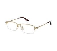 Bmw - Montures Optiques en Métal Doré Demi-Cerclées Rectangulaires - Homme - Accessoires - Jaune - Taille: ONE Size