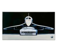 BMW Plaque en tôle M1 - Design nostalgique avec logo Concorde - 44 cm
