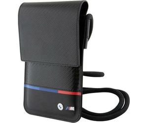 BMW Sac BMOWBPUCARTCBK Sac à Main Sac Noir Carbone Tricolor Line