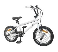 Bmx 20 pouces pour les plus de 9 ans - vidaXL - acier - blanc - 139 x 67 x 91 cm - guidon et selle réglables 2169032