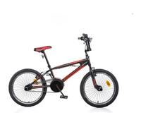 Bmx - Aurelia - Velò Freestyle Aurelia 20 Pouce Noir Rouge - Rigide - Régulier - 1 Vitesse Multicolore