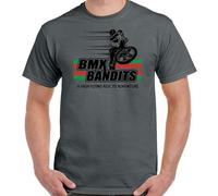 BMX Bandits T-Shirt Mens Retro Movie Top 80'S Graphic Short Sleeve Basic Tops Dark Grey S
