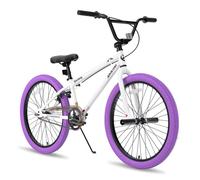BMX Freestyle - JOYSTAR - 24 pouces - Cadre acier 17"" - Roues 24"" pneus larges - 1 vitesse