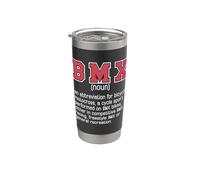 BMX Une abréviation pour vélo, motocross, cyclisme, BMX Gobelet isotherme en acier inoxydable double paroi