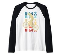 BMX Vélo Velo Cycliste Cyclisme Enfant garçon Retro Manche Raglan