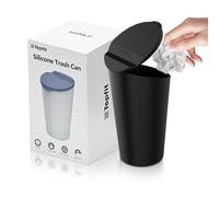 BMZX Poubelle de voiture avec couvercle, petite, porte-gobelet de voiture, porte de voiture, adaptée pour la voiture, la maison, le bureau, Noir TSC-B01