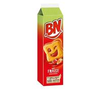 BN Biscuits Fourrés à la Fraise - Gourmandise Sucrée de 285g pour les Amateurs de Biscuits avec un Cœur Fruité - Idéal pour les Pique-niques et Goûters Douillets. - Le Lot De 4