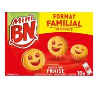 BN - Biscuits Mini Fraise, Savoureux Biscuits Fourrés à la Fraise, Lot 10 x 35 g - Lot De 3