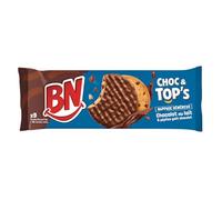 BN Biscuits Pépites et Nappage Goût Chocolat au Lait - Sachet de 150 g - Biscuits sablés croquants avec pépites chocolat et nappage généreux au chocolat au lait - Lot de 4
