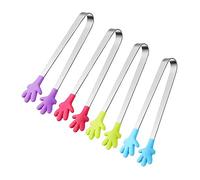 Forme de main Pince Ustensiles de Cuisine, de silicone et accessoires de cuisine créative qui pince, 4 pcs Pinces