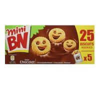 BN - Mini Biscuits Fourrés Chocolat - 175g - Idéal Goûter, Snack & Pause Sucrée - 1 boîte de 175g