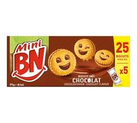 BN - Plaisir Mini Chocolat Fondant, Biscuits Gourmands pour la Pause (5 sachets de 35 g) - Le Lot De 4