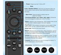 Bn59-01385A Lot De 2 Télécommandes Universelles De Rechange Pour Téléviseur Samsung Qled Oled 4K 8K Smart Tv Avec 4 Boutons De Raccourci