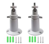 bnafes Lot de 2 supports muraux et de plafond en métal réglables pour caméra de vidéosurveillance Arlo, Arlo Pro 2 3, Arlo Ultra CCTV et caméra compatible avec tête de vis 1/4 (blanc)