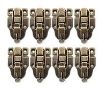 bnafes Lot de 8 loquets à bascule en métal antique à bec de canard avec trou pour cadenas pour boîte à bijoux, armoire, petit étui en bois, boîte ordinaire, boîte de style rétro bronze