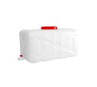 BNALU Jericane Eau 25L/30L/75L/90L/150L Accueil Seau Extérieur Seau，Seau en Plastique Épaissi Stockage d'eau Rectangulaire Seau De Stockage d'eau Horizontal De Grande Capacité，Blanche(Size:25L)