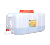 BNALU Jericane Eau 25L/45L/75L/100L/160L/200L Réservoir d'eau，Seau en Plastique，Château d'eau Épaissi Rectangulaire De Qualité Alimentaire avec Robinet pour Le Stockage De l'eau Domestique(Size:45L)
