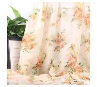 BNALU Mousseline De Soie Tissu Tissu Mousseline Imprimé Tencel 150cm De Large Vendu Au Mètre pour Jupe Chemises Vêtements Fait Main(Color:Petite Pivoine Jaune)
