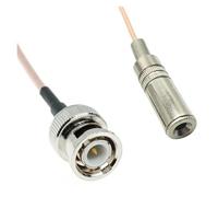 BNC mâle femelle vers 3,5 mm 1/8" Mono TS Plug adaptateur stéréo câble audio d'alimentation coaxial(BNC M to 3.5mm F,50CM)