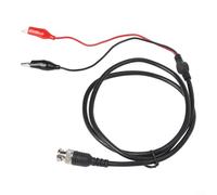 BNC mâle vers double pour test de pince crocodile, câble de connexion en cuivre sans oxygène avec forte force de serrage pour une transmission stable du signal, et kit de fils de sonde rouge (câble à