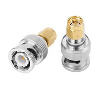BNC mâle vers SMA connecteur mâle Bnc-j/Sma-j coaxial adaptateur convertisseur Plaqué or Cœur en cuivre Test Converter 2 pcs