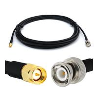 BNC Mâle vers SMA Mâle 3m câble coaxial RG58 50 Ohm - rallonge BNC SMA Extension Faible Perte Cable pour Antenne CB Radio Amateur Sans fil Radio WIFI adaptateur UHF VHF