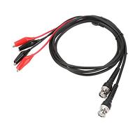 BNC To Dual Crocodile Clip Oscilloscope Câbles de sonde - Fil coaxial 50Ω durable, connecteurs BNC fiables, clips de taille moyenne de 35 mm, compatibles avec les oscilloscopes et