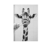 BNCEDJK Impression sur toile de salle de bain avec girafe qui se brosse les dents 20 x 30 cm