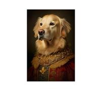 BNCEDJK Impression sur toile représentant un chien aristocratique Golden Retriever, 60 x 90 cm