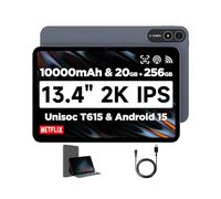 BNCF Bpad 13 Tablet 13,4 Pouces Grand Écran Android 15 Tablet 20GB+256GB 10000mAh, Unisoc T615 Octa-Core 1920x1200 FHD avec Widevine L1, 5MP+13MP Caméra 2,4G/5G WiFi+BT5,0+GPS avec Étui de Protection