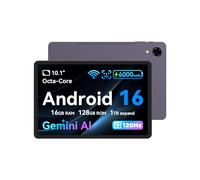BNCF Tablette 10,1 Pouces Android 16 avec Gemini AI丨Écran HD in-Cell 120Hz丨Octo-core丨Widevine L1丨WiFi 2,4G/5G + BT 5.0 + GPS丨6000 mAh丨Bpad 10 SE丨Étui de Protection Inclus (Gris)