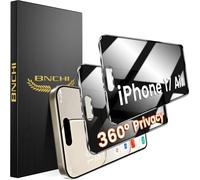 BNCHI Lot de 2 films de protection d'écran de confidentialité à 360° pour iPhone 17 Air en verre blindé de confidentialité 4 voies, film de protection d'écran complet 9H, anti-traces de doigts, sans
