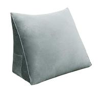 BNCKTRD Coussin Cale Tête de Lit - Coussin de Soutien du Dos - Coussin de Lecture Ergonomique - Coussins Lombaires de Positionnement du Corps - Housse Amovible en Velours 45CM Gris