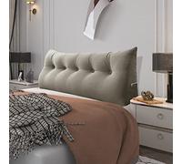 BNCKTRD Coussin Cale Tête de Lit - Coussin de Soutien du Dos - Coussin de Lecture Ergonomique - Coussins Lombaires de Positionnement du Corps - Housse Amovible en Velours 160CM Beige