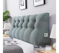 BNCKTRD Grand coussin de lecture en forme de cale - Dossier haut - Pour une relaxation et un plaisir de lecture ultimes - Avec housse en lin lavable - 160 cm - Gris