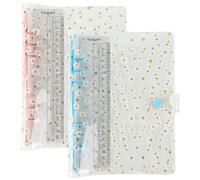 Bncxdc Classeur A5, 2 Pcs A56, Transparents et Imperméables en PVC, Classeur Souple à 6 Anneaux, Couvertures de Reliure à Feuilles Mobiles avec Fermeture à Bouton-Pression, 23,5 x 17 cm(daisy)