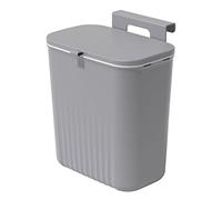 Bncxdc cuisine composteur, poubelle de cuisine avec couvercle, recyclable, murale, 9.5 litres, Gris