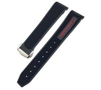 BNCXMO 18 mm 19 mm 21 mm Caouth Watchband 20 mm ajustement pour Omega Sxwatch 300 AT150 Femmes SILICONE WORD STRAP