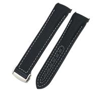 BNCXMO 21 mm 22 mm extrémité incurvée Bleu Red Fabric Nylon Rubber Watchband 19 mm 20 mm Fix pour Omega 300 Planet Ocean AT150 Watch Strap Watch